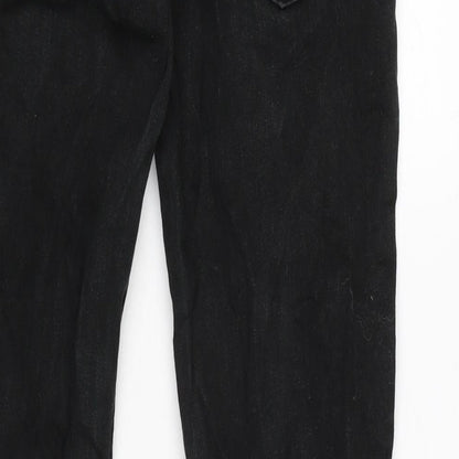 Levis Mens Grey Cotton Straight Jeans Size 28 in L30 in Regular Zip