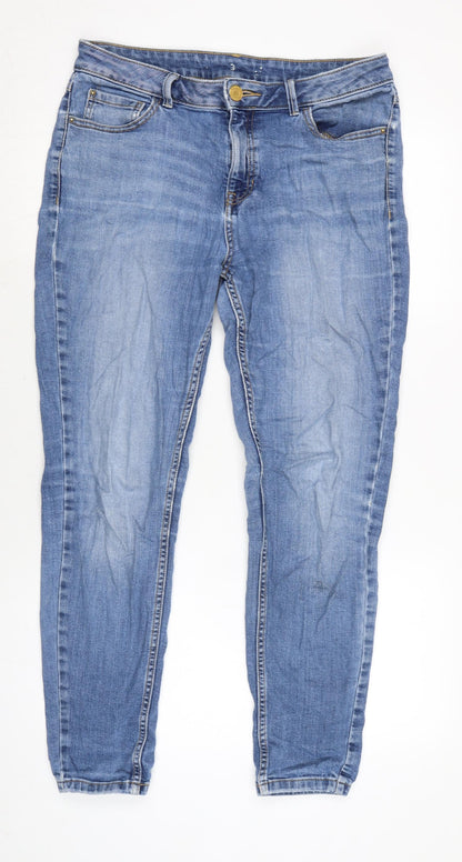 Womens UK Size 30 in Marks and Spencer Regular Fit Tapered Blue Jeans