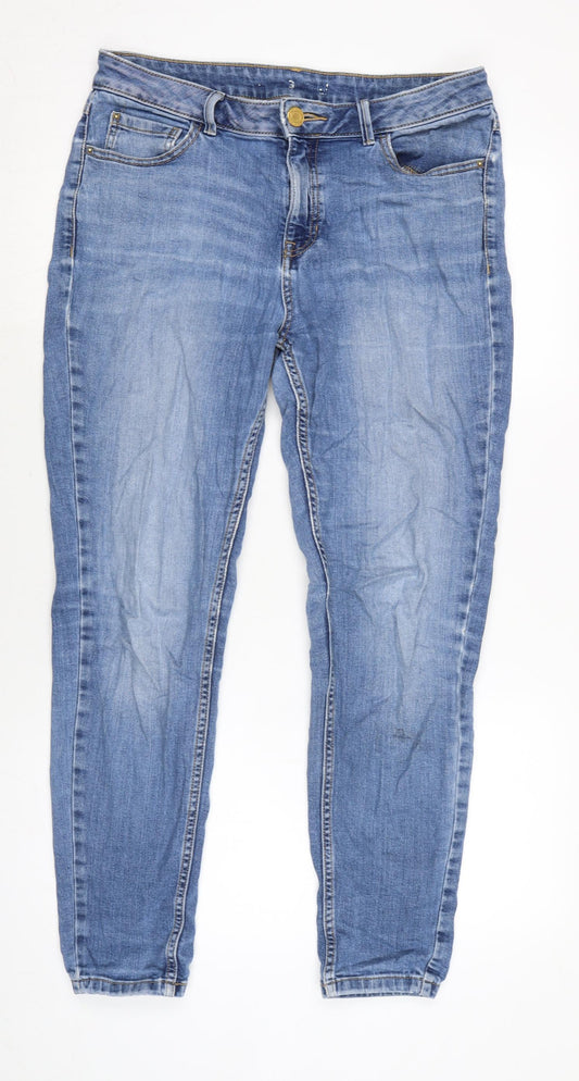 Womens UK Size 30 in Marks and Spencer Regular Fit Tapered Blue Jeans