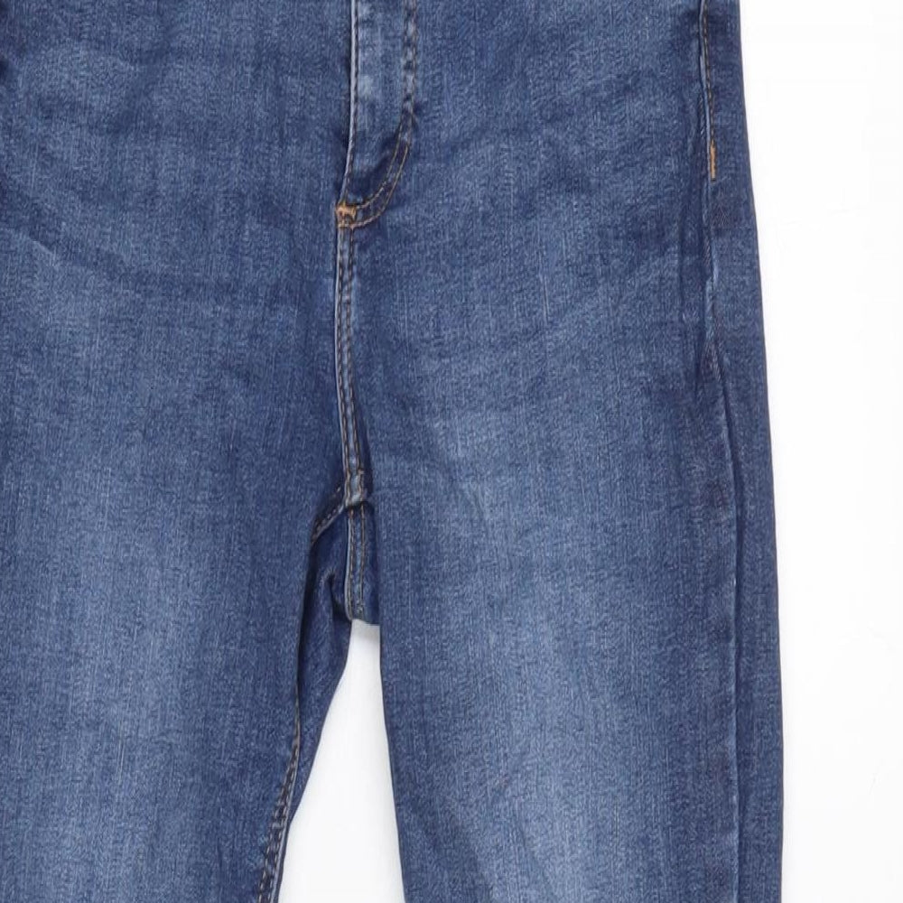 Denim & Co. Womens Blue Cotton Blend Tapered Jeans Size 4 L23.5 in Regular Zip - Waist 20In.