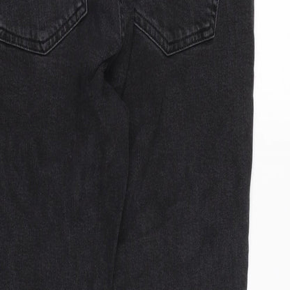 Womens UK Size 12 H&M Regular Fit Straight Grey Jeans