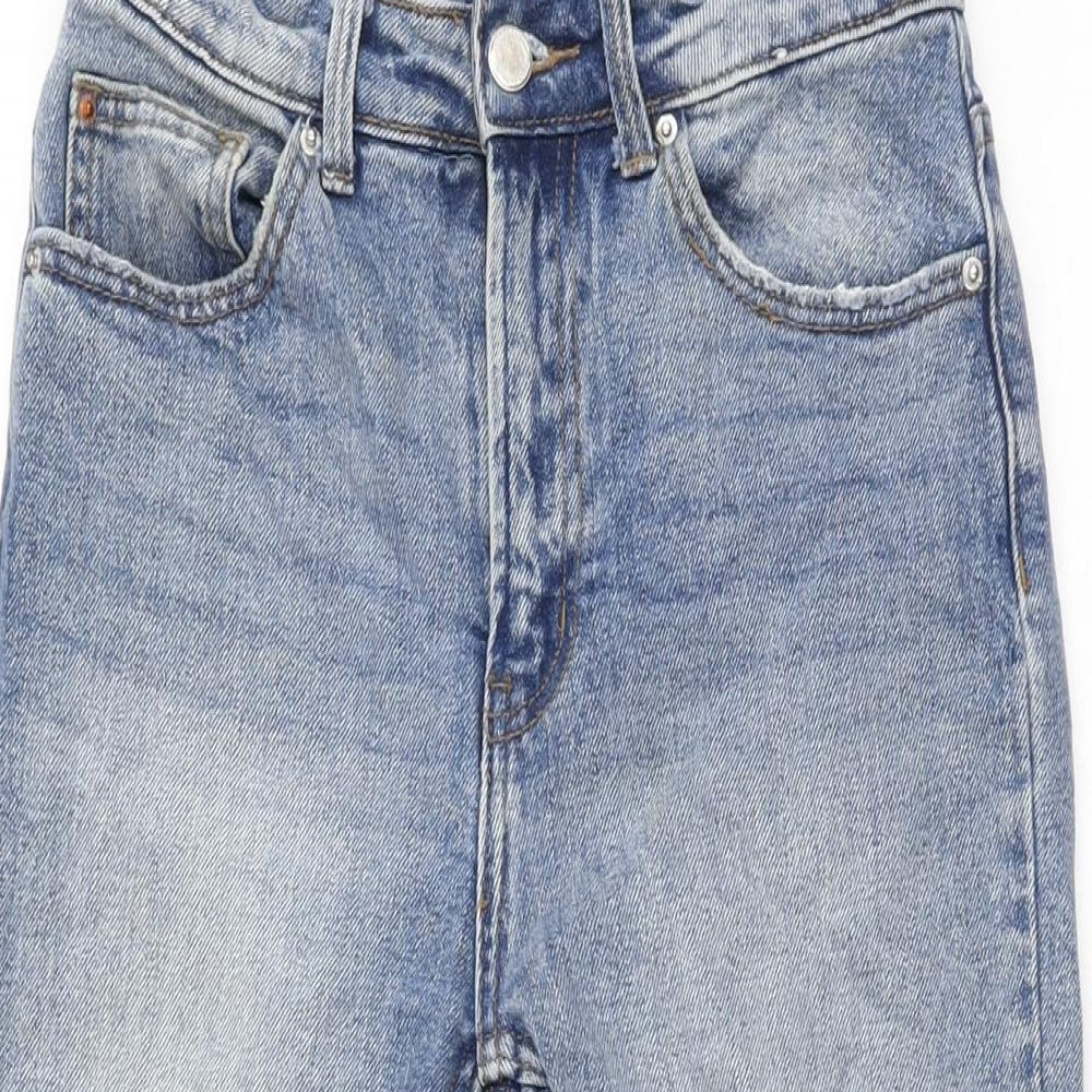 Denim Co Womens Blue Cotton Skinny Jeans Size 8 L25 in Regular Zip