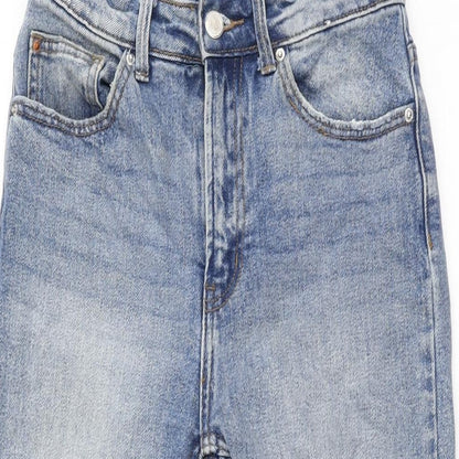 Denim Co Womens Blue Cotton Skinny Jeans Size 8 L25 in Regular Zip