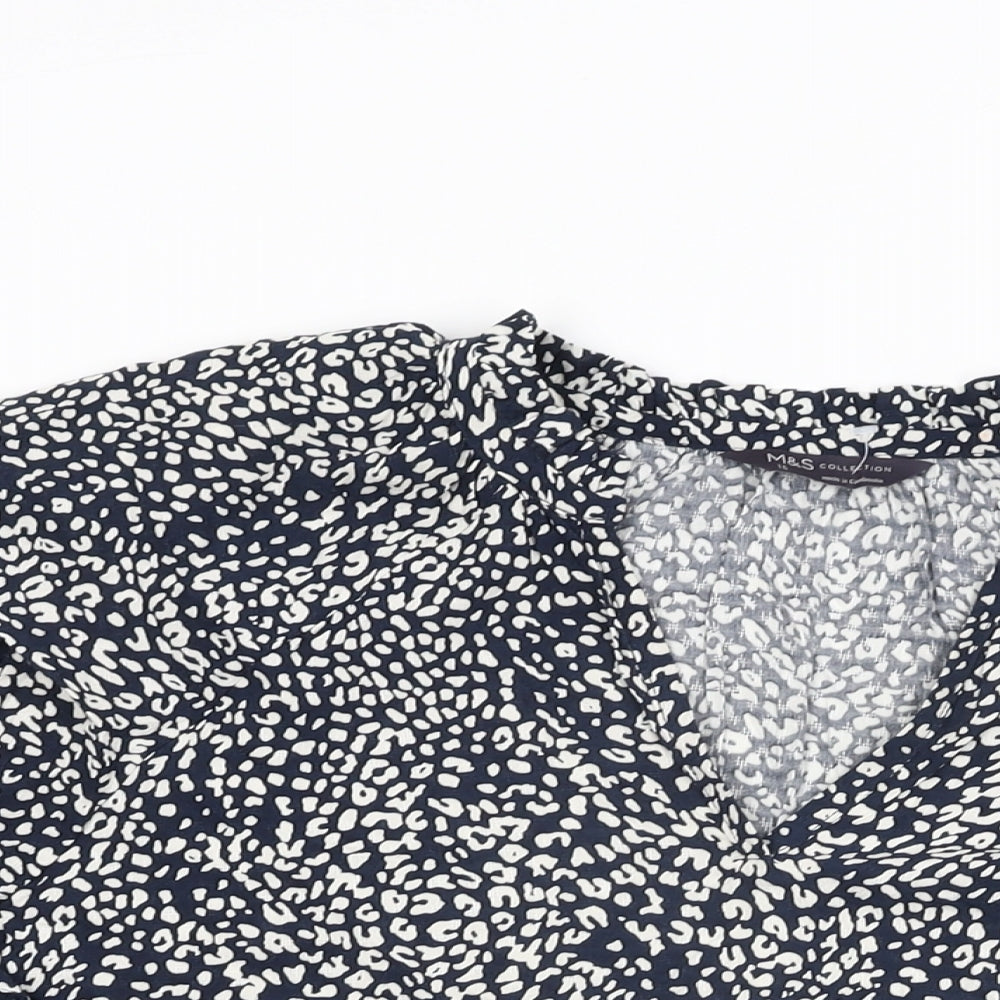 Womens UK Size 16 Marks and Spencer Blue Basic T-Shirt