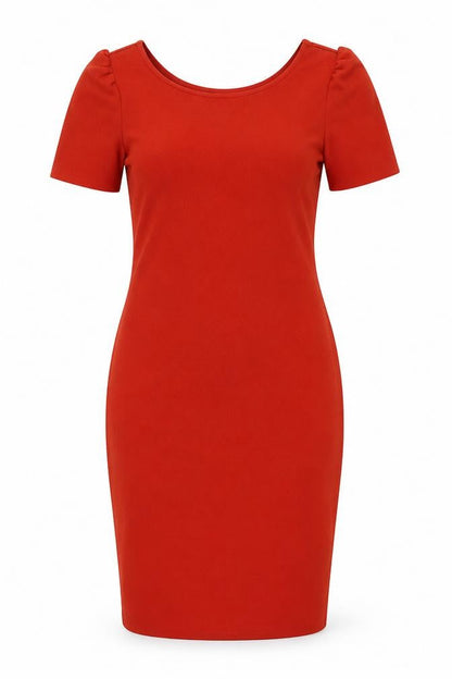 Dorothy Perkins Womens Red Polyester Bodycon Size 10 Round Neck Pullover
