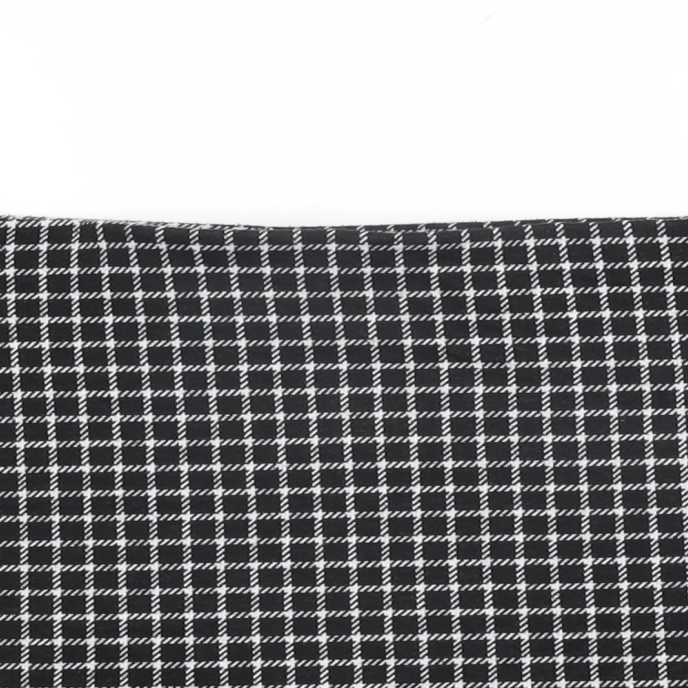 New Look Womens Black Geometric Polyester Mini Skirt Size 10