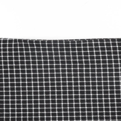 New Look Womens Black Geometric Polyester Mini Skirt Size 10