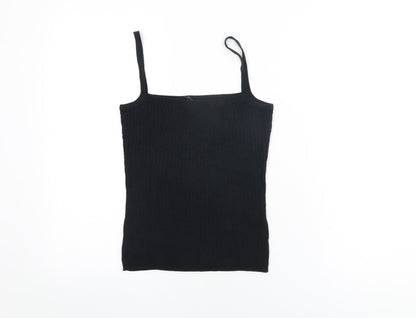 Womens UK Size S VILA Black Basic T-Shirt