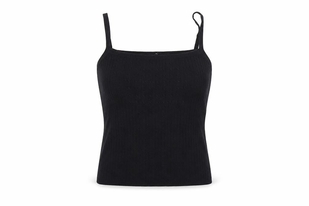 Womens UK Size S VILA Black Basic T-Shirt