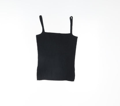 Womens UK Size S VILA Black Basic T-Shirt