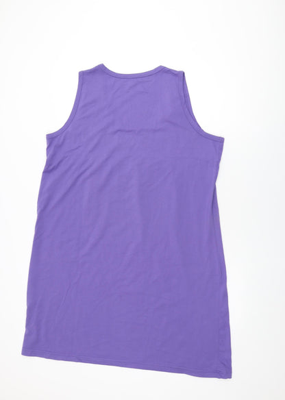 Being Casual Womens Purple Polyester Shift Size 20 Scoop Neck Pullover