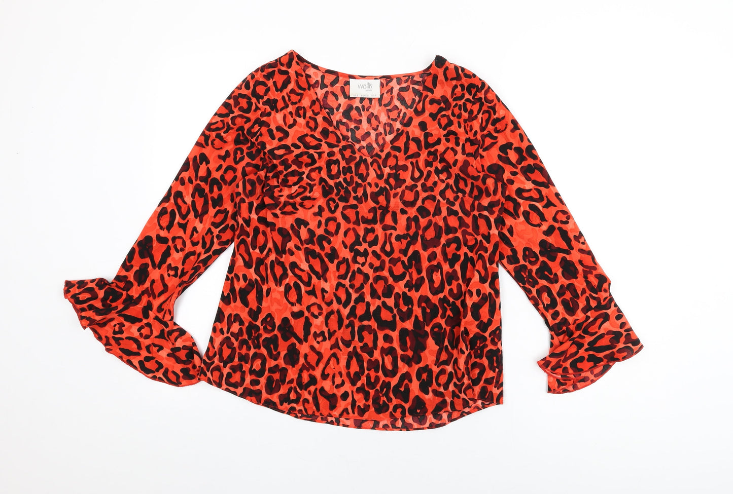 Womens UK Size 8 Wallis Red Basic T-Shirt