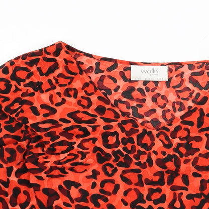 Womens UK Size 8 Wallis Red Basic T-Shirt
