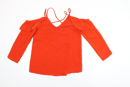 Womens UK Size 8 River Island Red Basic Blouse