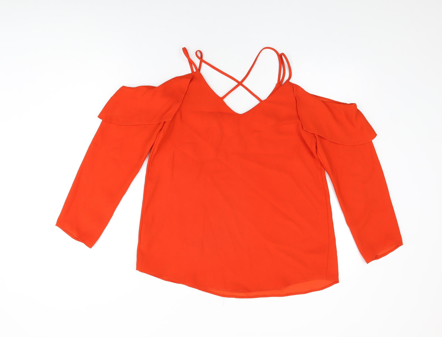 Womens UK Size 8 River Island Red Basic Blouse