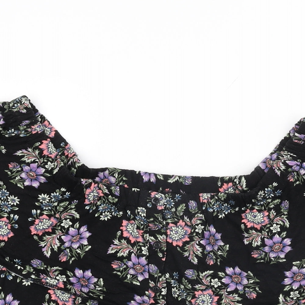 Womens UK Size 14 Buffalo Black Basic T-Shirt