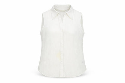 Marks & Spencer Womens White Polyester Basic Button-Up Size 14 Collared