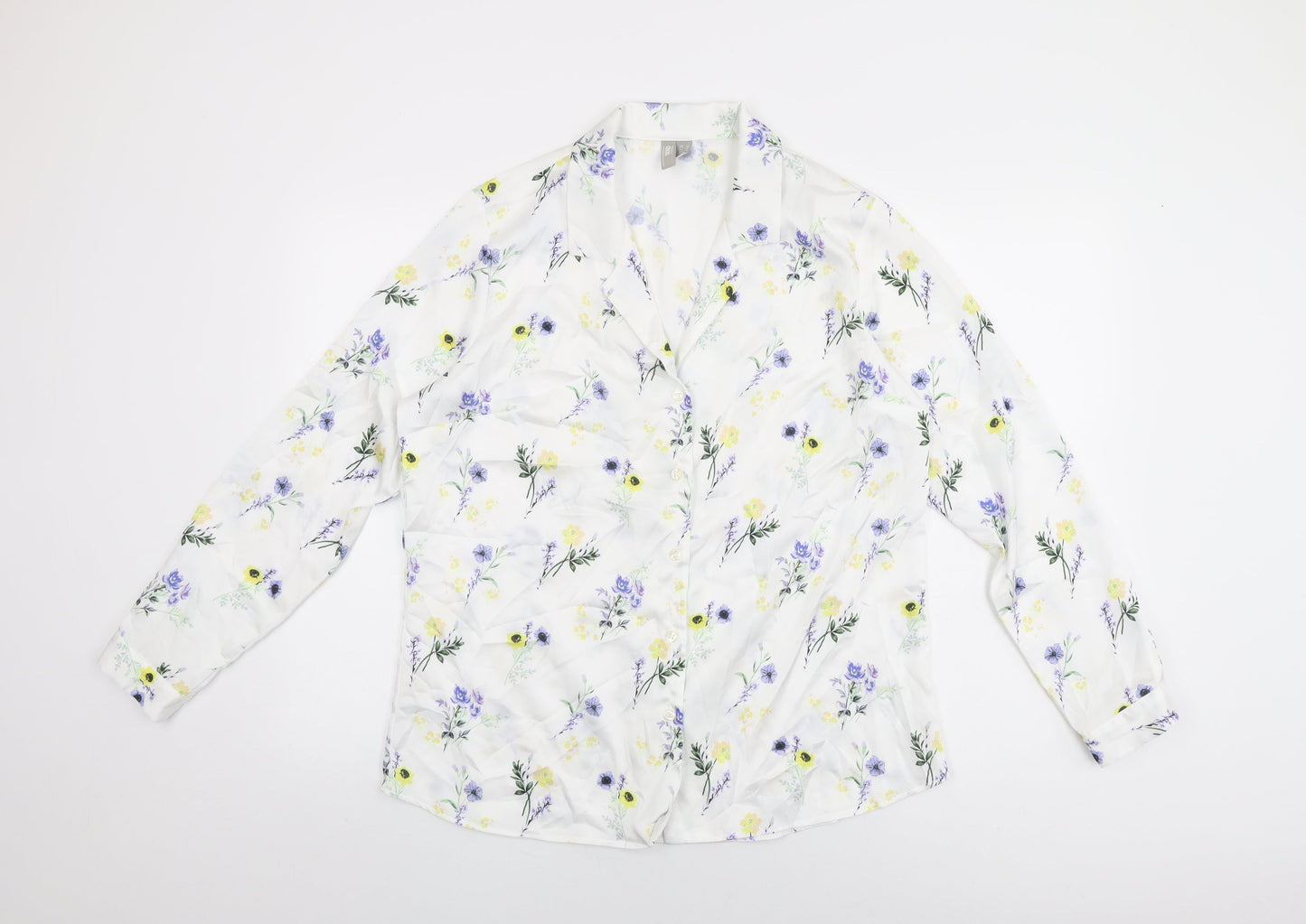 Womens UK Size 12 ASOS White Basic Button-Up
