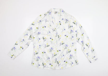 Womens UK Size 12 ASOS White Basic Button-Up
