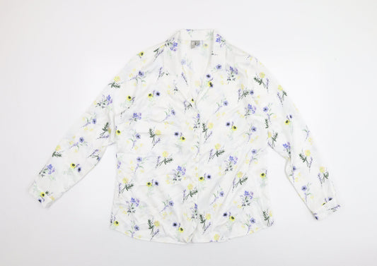 Womens UK Size 12 ASOS White Basic Button-Up