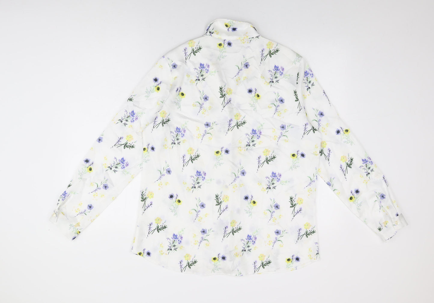 Womens UK Size 12 ASOS White Basic Button-Up