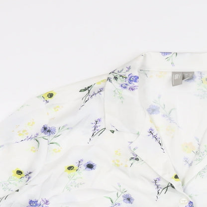 Womens UK Size 12 ASOS White Basic Button-Up
