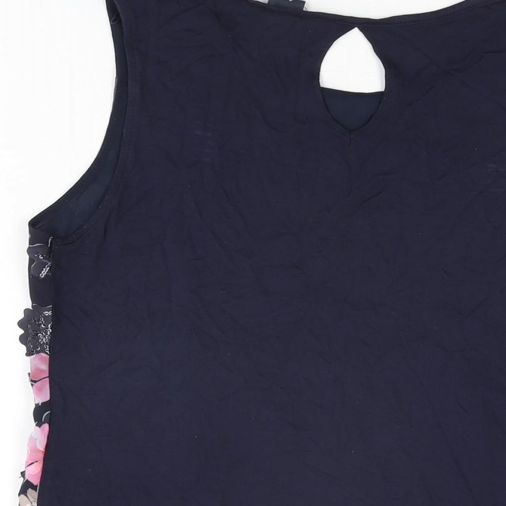 Womens UK Size 10 NEXT Blue Basic Blouse