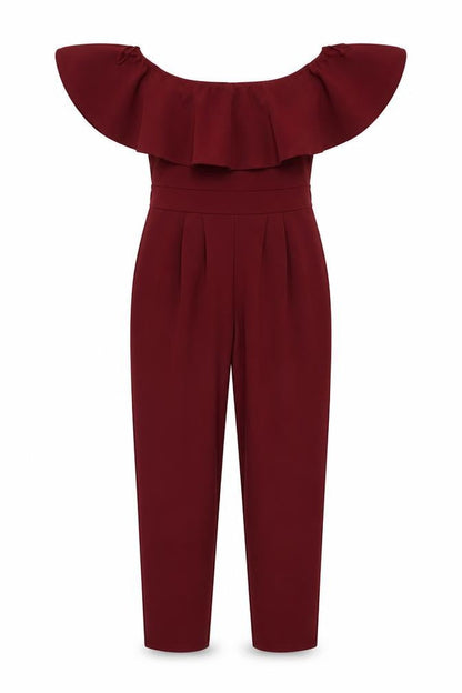 Girls On Film Womens Red Polyester Jumpsuit One-Piece Size 8 L23 in Pullover
