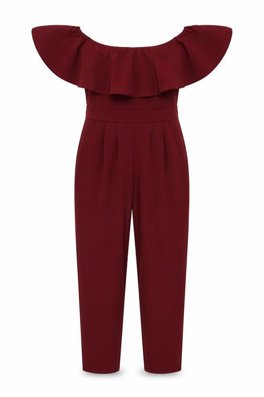 Girls On Film Womens Red Polyester Jumpsuit One-Piece Size 8 L23 in Pullover