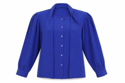 Womens UK Size 14 Country Casuals Blue Basic Button-Up