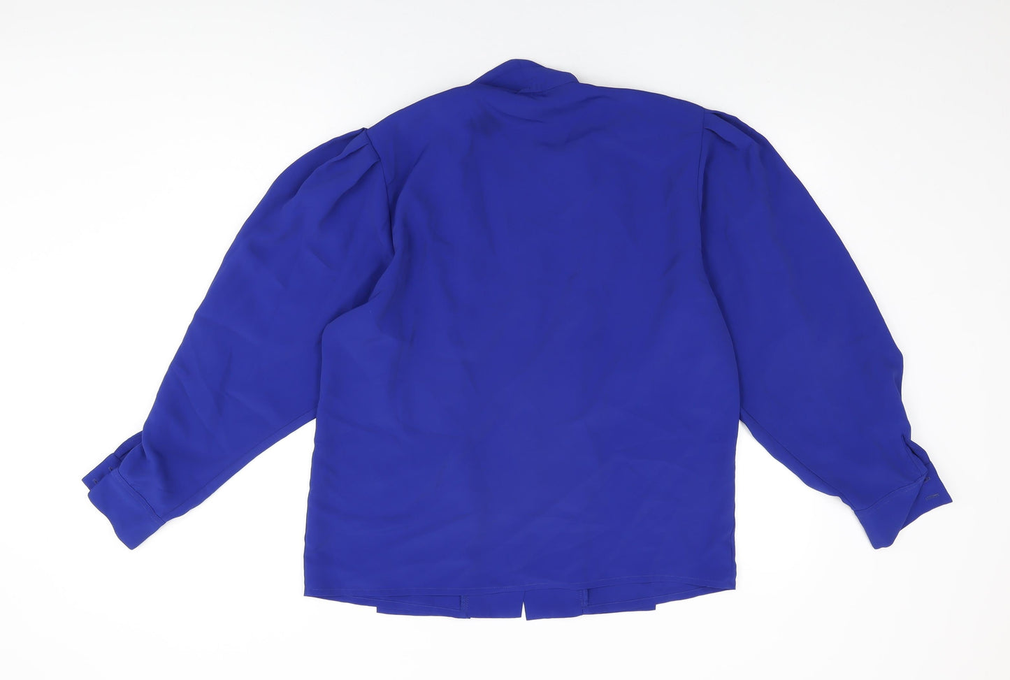 Womens UK Size 14 Country Casuals Blue Basic Button-Up