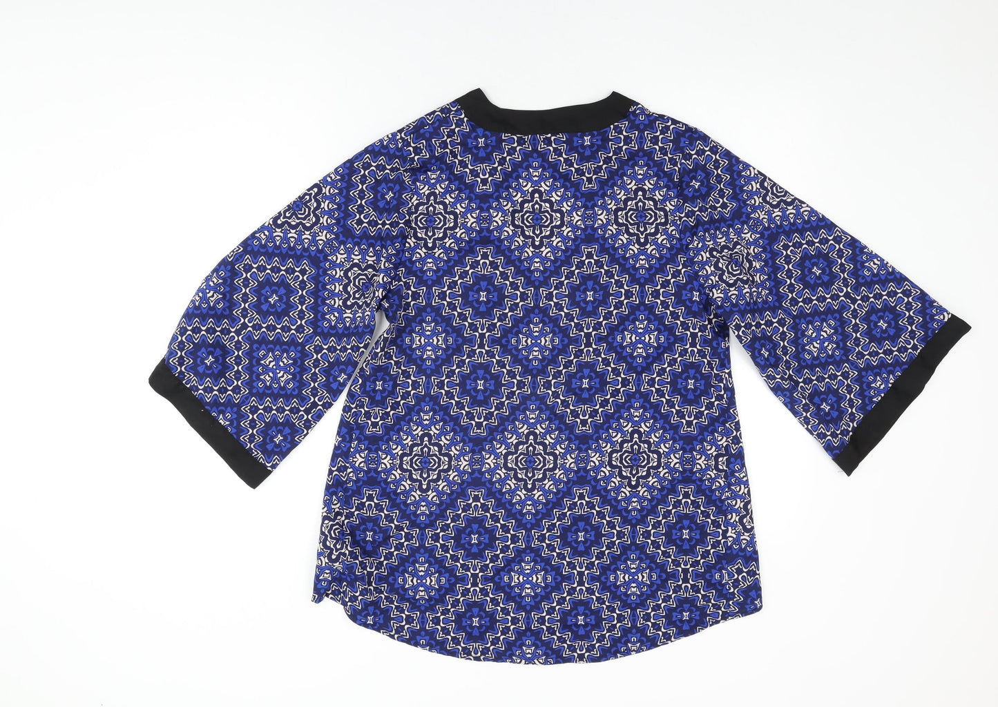Womens UK Size 12 New Look Blue Kimono Blouse