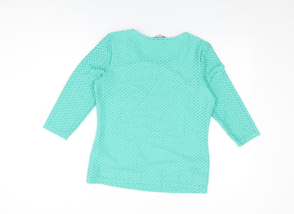 Womens UK Size 10 Marks and Spencer Green Basic T-Shirt