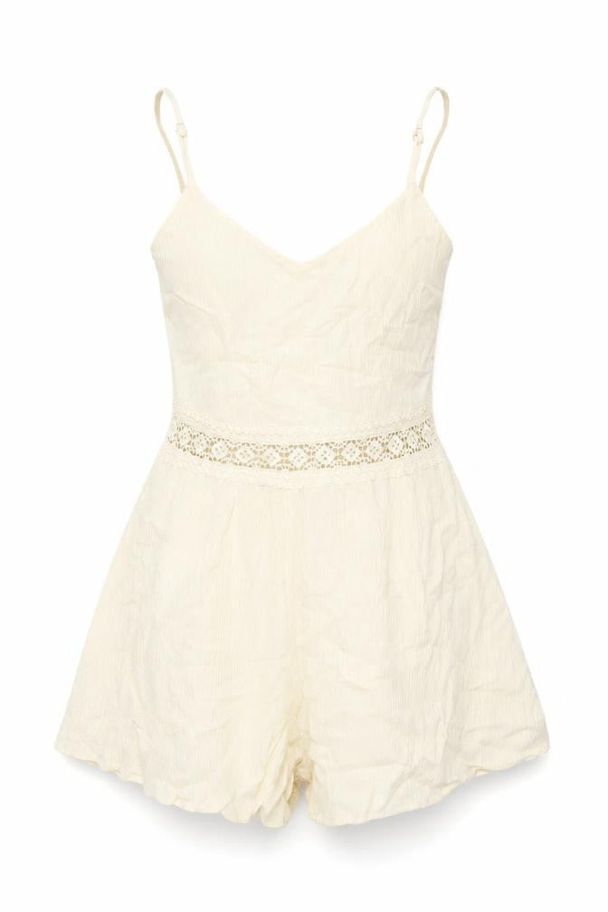 Womens UK Size 6 H&M One-Piece Ivory Playsuit