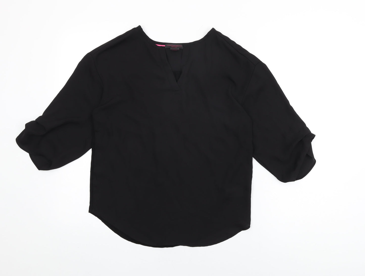 Womens UK Size S Christian Siriano Black Basic Blouse