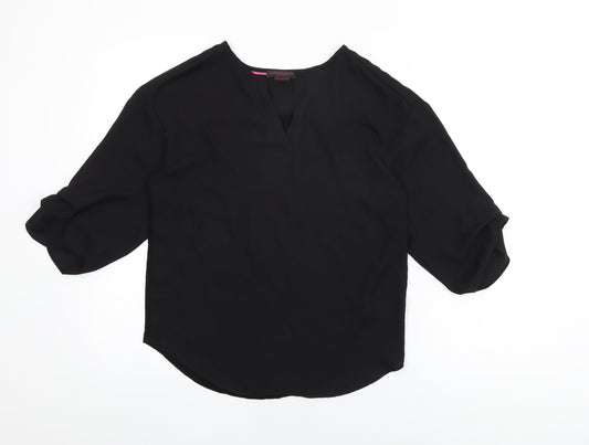 Womens UK Size S Christian Siriano Black Basic Blouse
