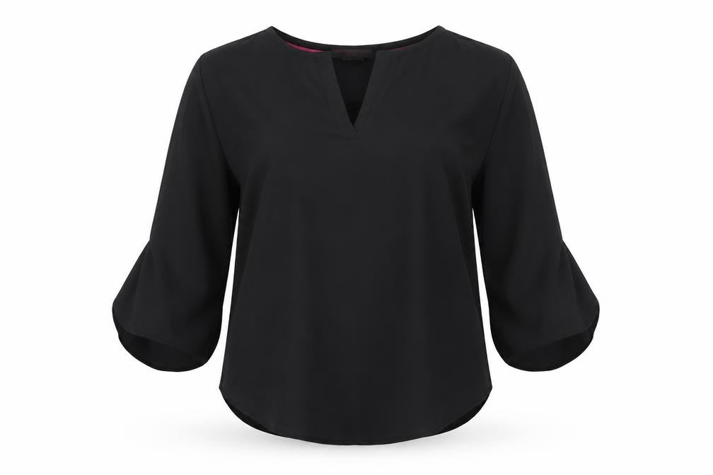 Womens UK Size S Christian Siriano Black Basic Blouse