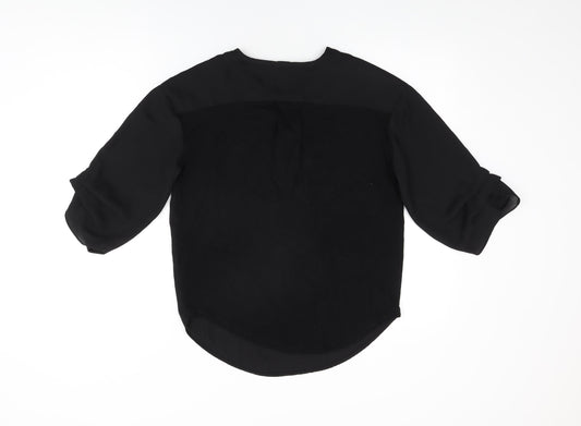 Womens UK Size S Christian Siriano Black Basic Blouse