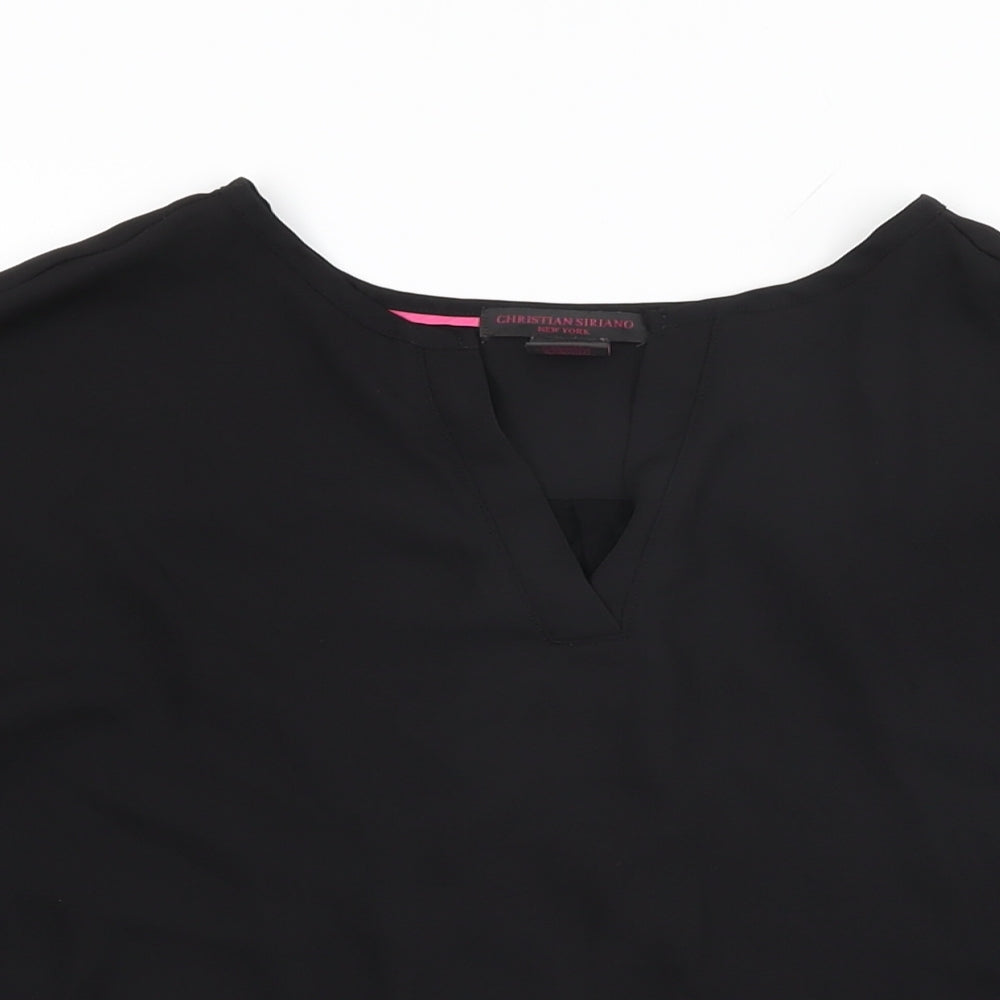 Womens UK Size S Christian Siriano Black Basic Blouse