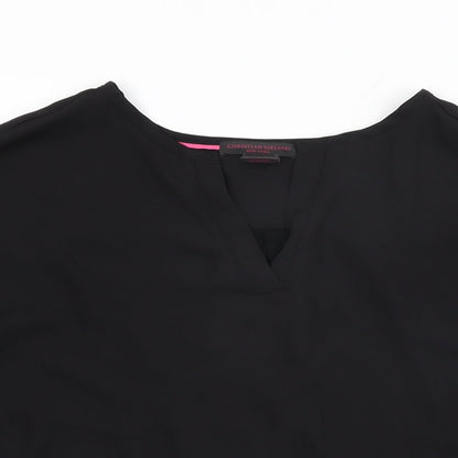 Womens UK Size S Christian Siriano Black Basic Blouse