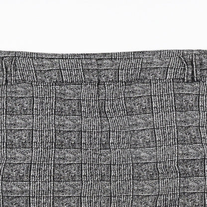 Marks and Spencer Womens Grey Geometric Polyester Straight & Pencil Skirt Size 18 Zip