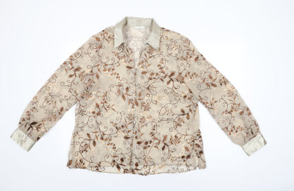 Womens UK Size 20 Marks and Spencer Beige Basic Button-Up