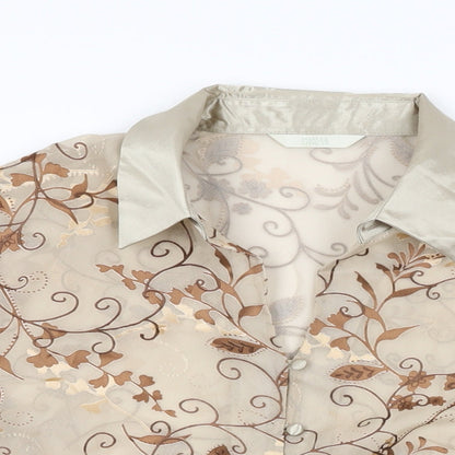 Womens UK Size 20 Marks and Spencer Beige Basic Button-Up