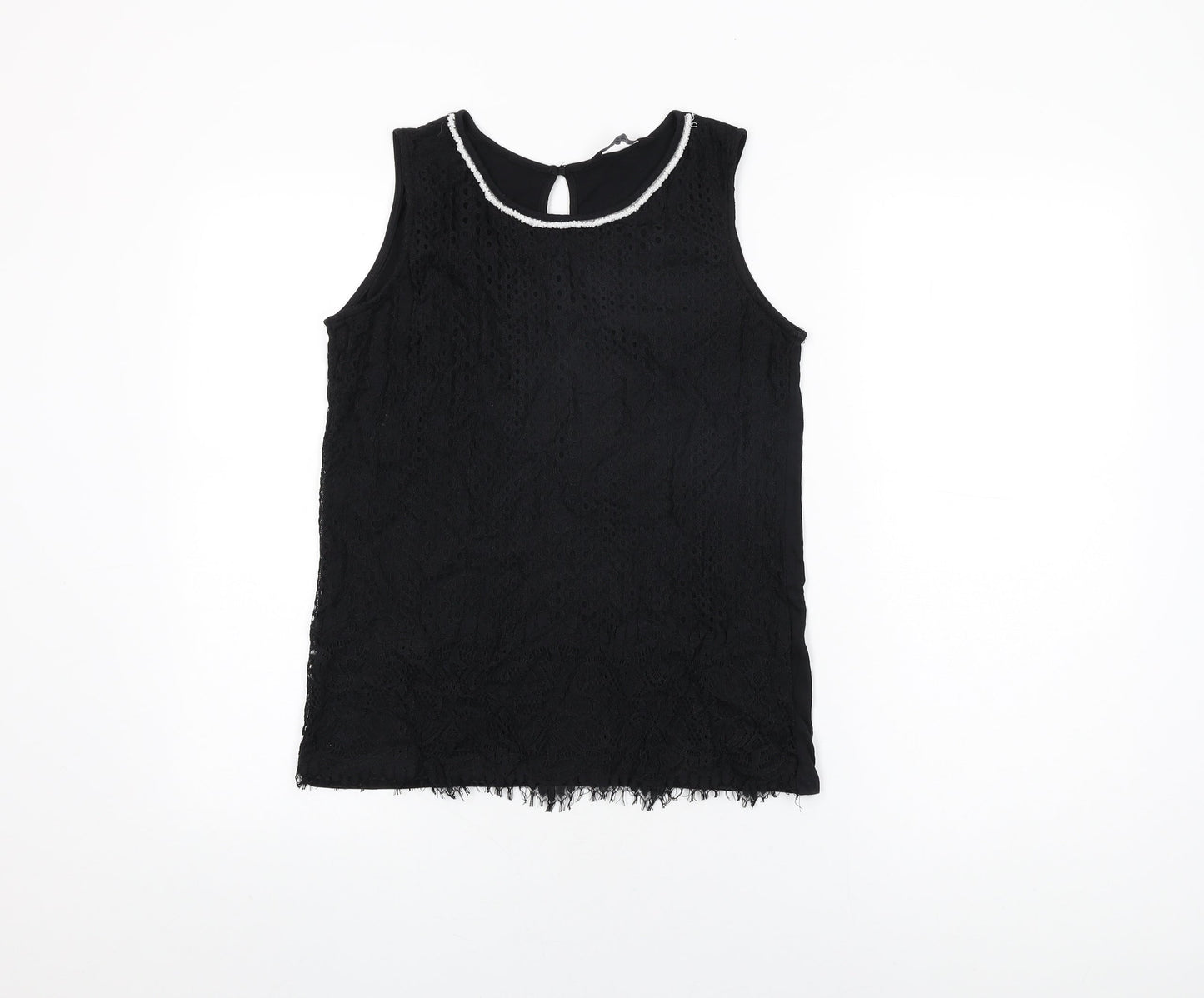 Womens UK Size 12 Dorothy Perkins Black Basic T-Shirt