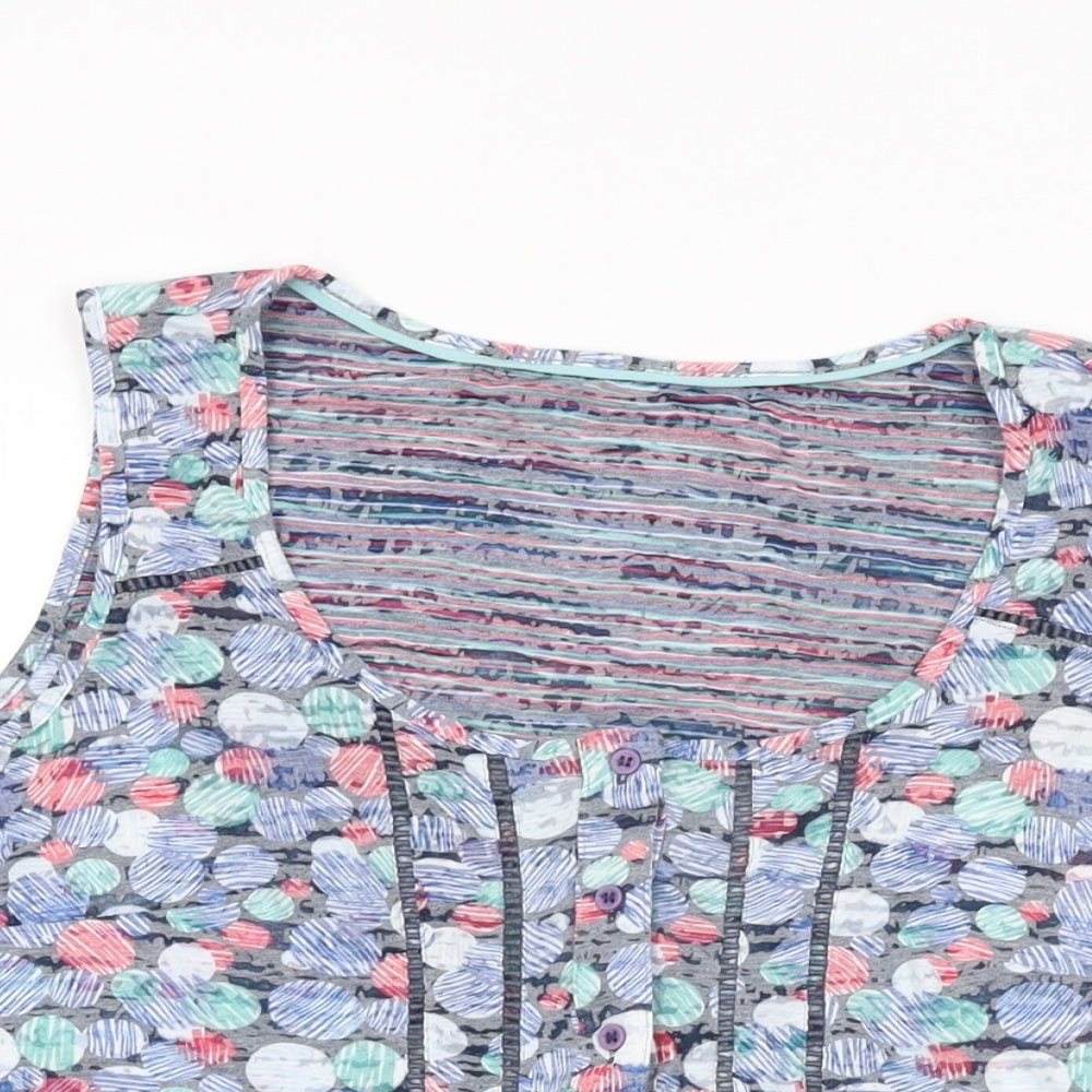Womens UK Size 12 Per Una Grey Basic Button-Up