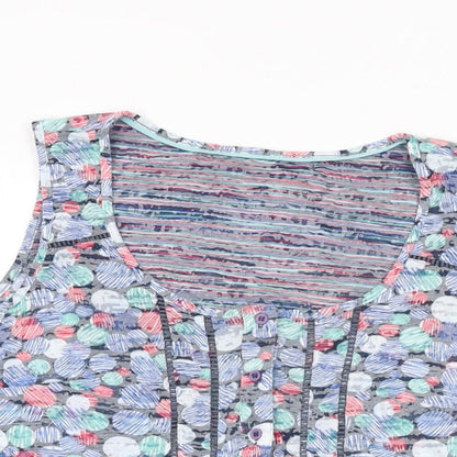 Womens UK Size 12 Per Una Grey Basic Button-Up