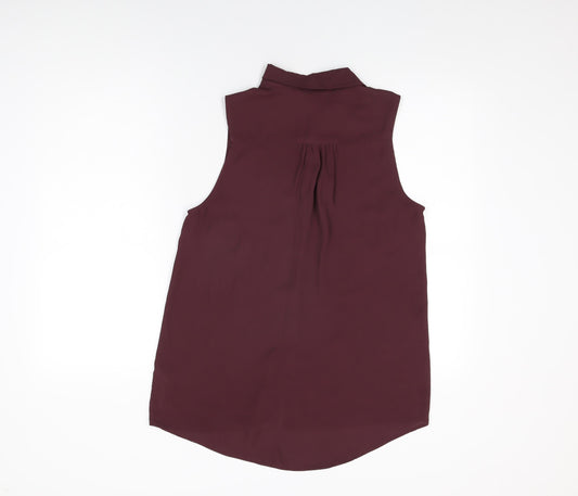 Womens UK Size 12 New Look Purple Basic Button-Up