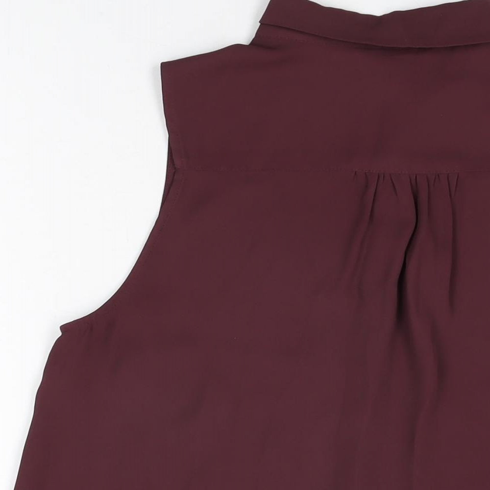 Womens UK Size 12 New Look Purple Basic Button-Up