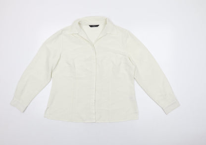 Womens UK Size 16 BM Collection Ivory Basic Button-Up