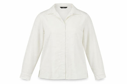 Bonmarché Womens Ivory Polyester Basic Button-Up Size 16 Collared